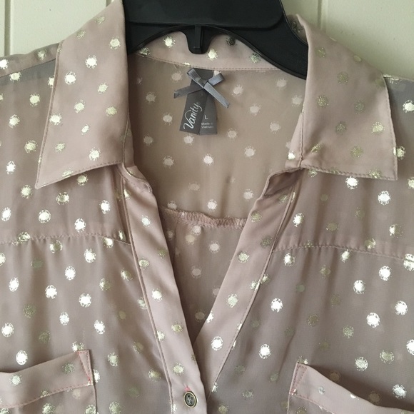 Vanity Tops - Vanity long sleeve button up chiffon shirt